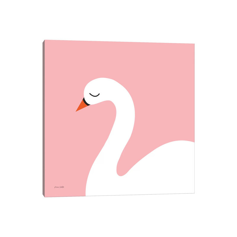Swan by Ann Kelle - Wrapped Canvas Print, 93.98 cm H x 93.98 cm W x 1.91 cm D