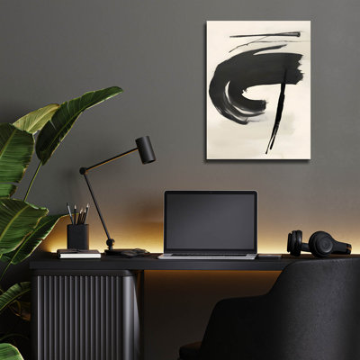"Black & Neutral Abstract 7" par Petals Prints Design