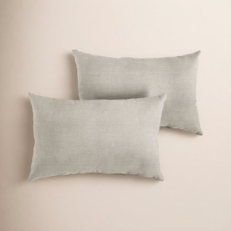 Coussins Easton Sunbrella (ensemble de 2), 13 po x 20 po, Argent coulé