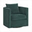 Fauteuil d'appoint compact pivotant à 360 degrés à simple siège, siège rembourré en tissu doux pour les espaces de vie à la maison-827195877