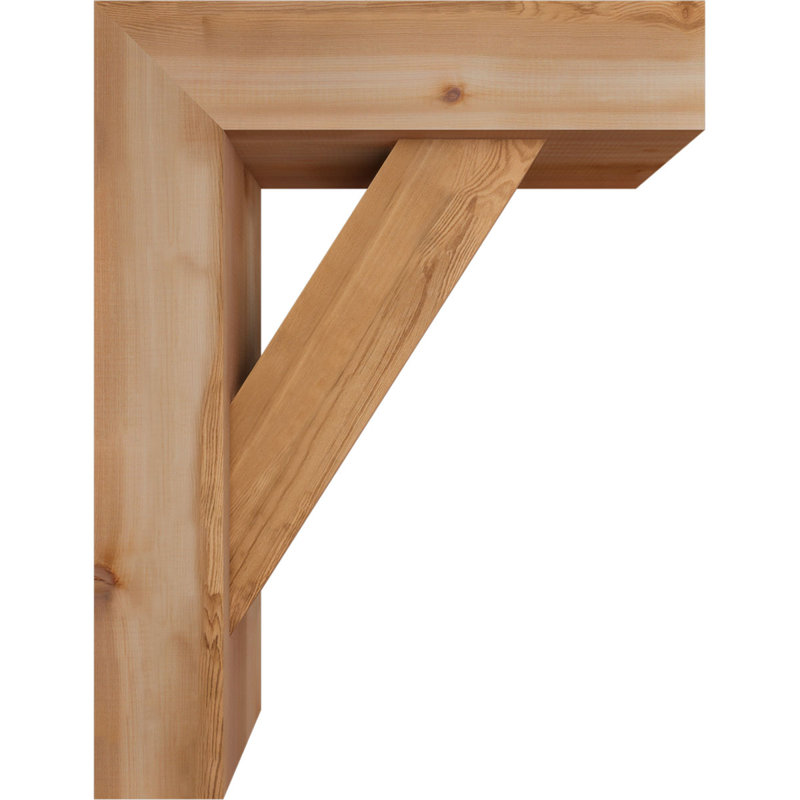 Traditional Block Bracket w/ Offset Brace, 34 x 26, 7 1/2"W Western Red Cedar (Smooth)