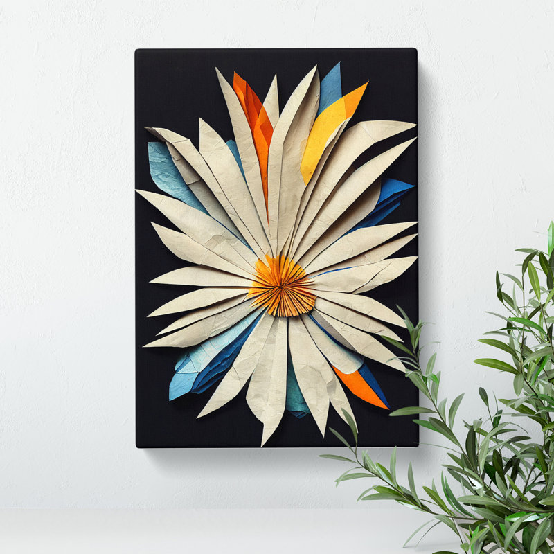 XV1022-3400X Paper Flower - Print, No Matte, 76cm H x 50cm W, Wrapped Canvas