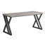 Bureau d'écriture moderne avec pieds en métal en forme de Z, bureau d'ordinateur robuste pour bureau à domicile ou bureau, bureau en bois, surface de travail spacieuse et cadre robuste-968238883