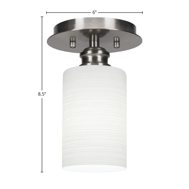 Plafonnier semi-encastré 1 lumière Edge, Blanc
