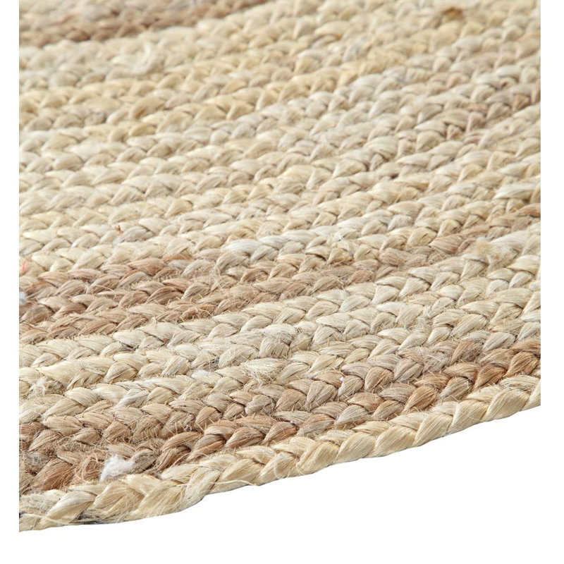 Tapis naturel tressé à la main, Rond 4 pi