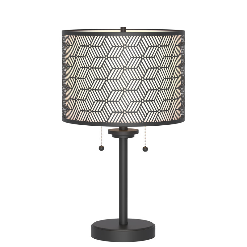 Lampe de table moderne à chaîne à double abat-jour Inlight 23 "Inlight, ampoule non incluse, IN-0807-2-BK