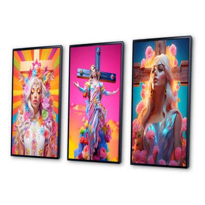 «Barbie Jesus Vibrant Rainbow Colors III», 3 pièces