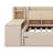 Upholstered Daybed Twin Size With Flip Cabinets & Side Table/Desk, Multi-Functional Bed Frame With 2 Drawers And Shelves-255596658