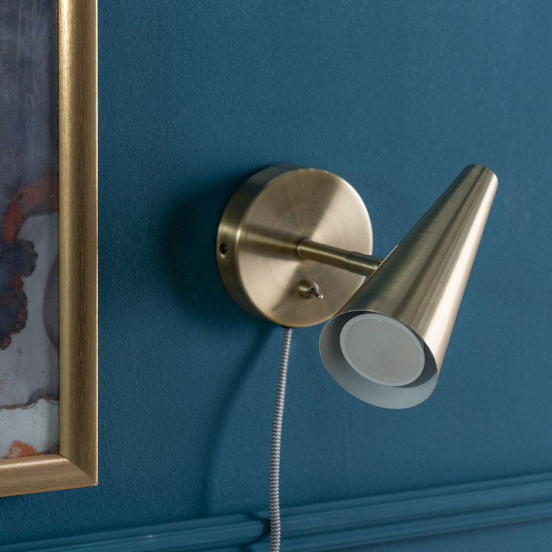 Pasho Plug-in Armed Sconce, No