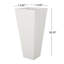 Jardinière extérieure blanche matte de 13,39 po x H 28,5 po - Pierre coulée fuselée, pour la cour arrière de 28,9 po, rehausse le patio-217102338