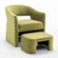 Fauteuil demi-tonneau avec repose-pieds Kyah-220945849