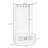 Modern Hall Tree, Entryway Coat Rack with Shoe Bench, 5 Hooks, Storage Shelf and Slatted Door Cabinet for Hallway, White