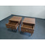 Ensemble de 2 pièces de table de chevet avec poignées en métal de style médiéval-moderne, ensemble de 2 pièces 15,75 po x 15,75 po x 21,65 po