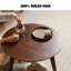 Mini table basse en bois de chêne massif de 23,6 po Katsikis, bureau avec plateau en bois et table d'appoint ronde