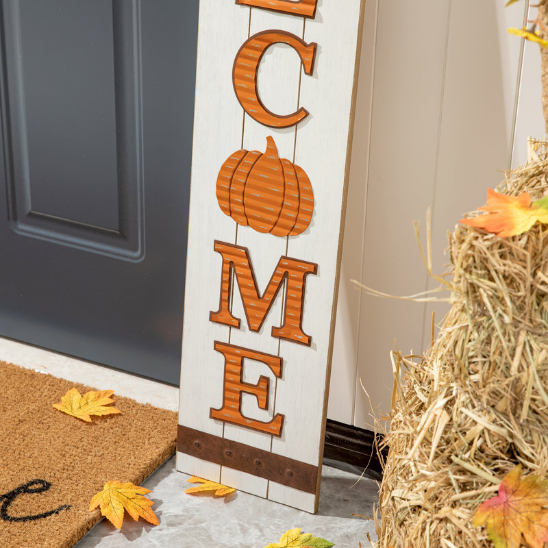 Enseigne de porche d'automne 3D Pumpkin