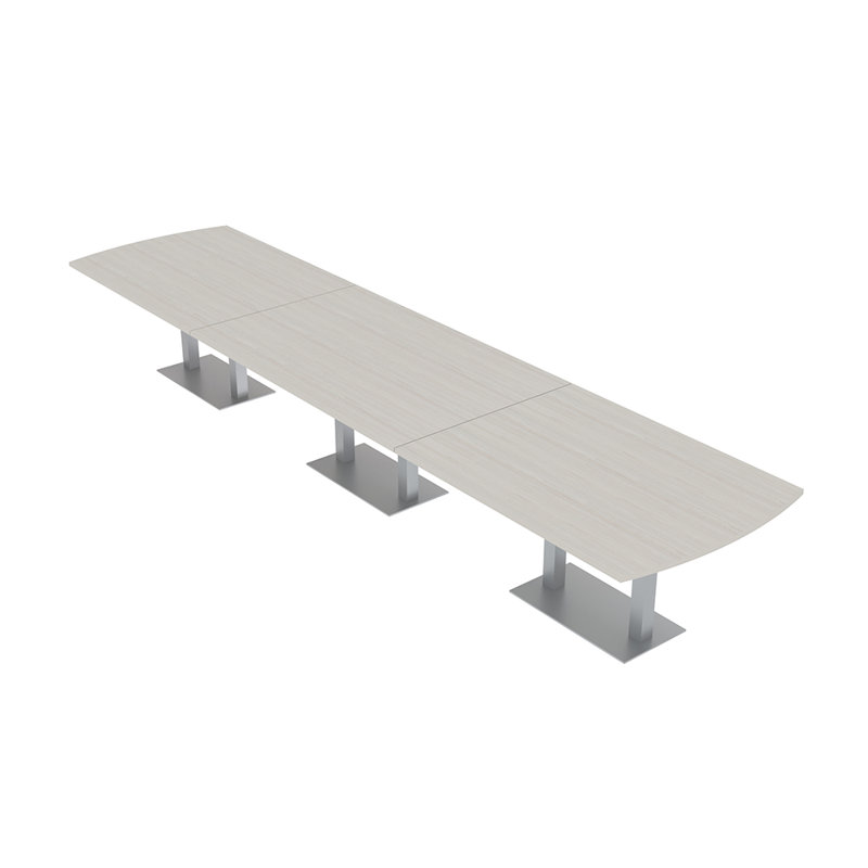 Table de conférence Pavert Arc, Argent argent, Sel Lakeland, H 30 po x l 192 po x P 48 po