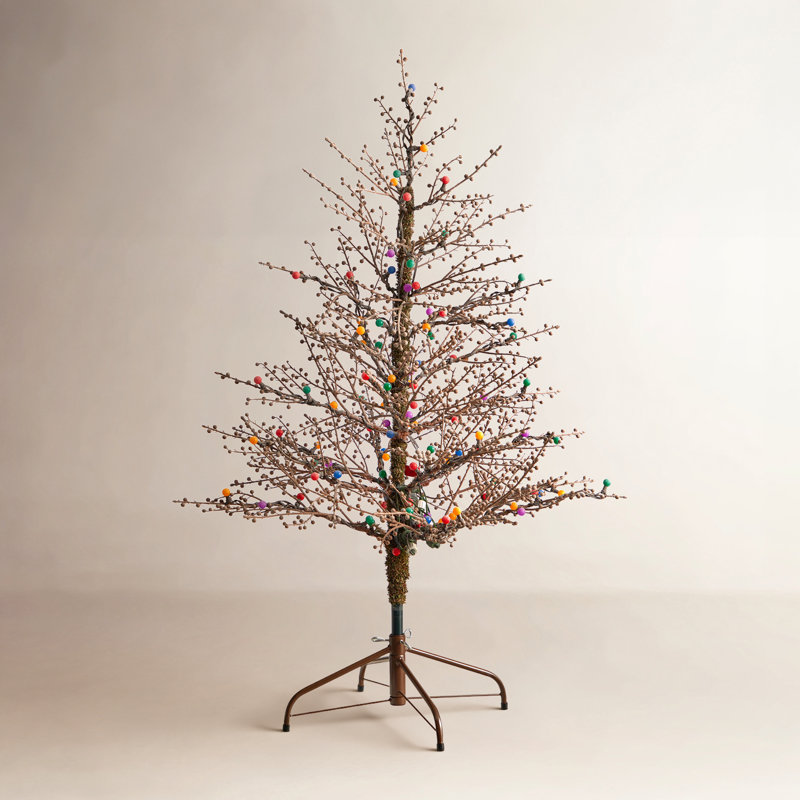 Lighted Artificial Christmas Tree, 4' H