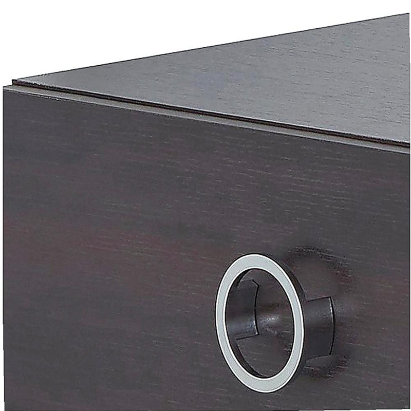 Espresso 2-Drawer Rectangular Accent Table