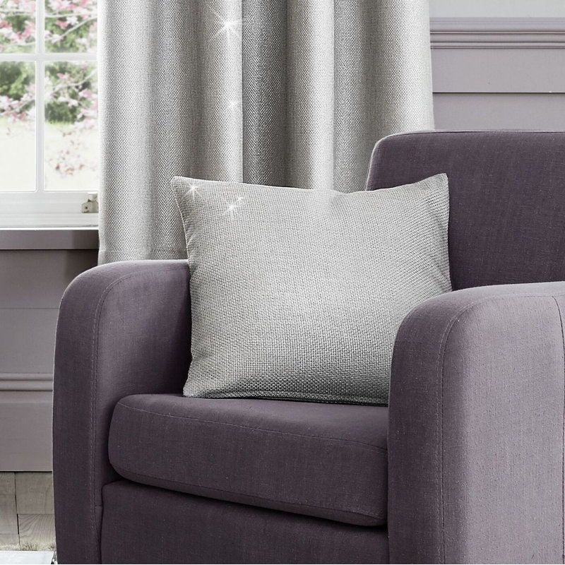 Glamour Weave Cushion Cover, Silver