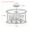 Melstone 3 - Light Dining Room Chandelier Steel Dimmable Glass Flush Mount Ceiling Light-780656373
