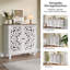 Armoire décorative avec portes, armoire de rangement avec pieds en bois massif et tablette réglable, buffet pour le salon, le vestibule, la salle à manger, la chambre à coucher, blanc-722246257