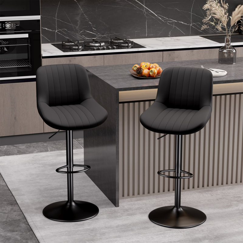 Tabouret de comptoir Renton, Noir