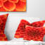 Motif floral abstrait orange - Coussin décoratif à imprimé floral