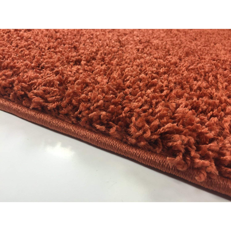 Tapis à poil long tissé à la machine avec options de taille et de couleur, Rectangle 6 pi 7 po x 9 pi 6 po