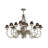 Krall 12 - Light Fabric Dimmable Classic / Traditional Chandelier