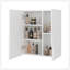 Armoire de salle de bain murale blanche avec miroir