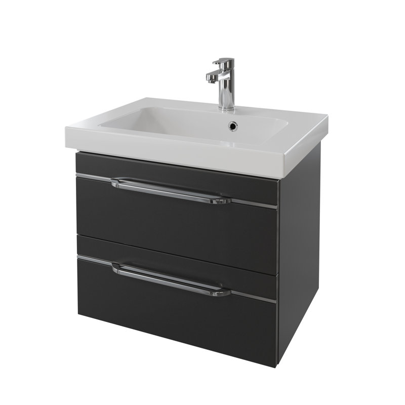 Balto Bathroom Furniture Suite, Dark black