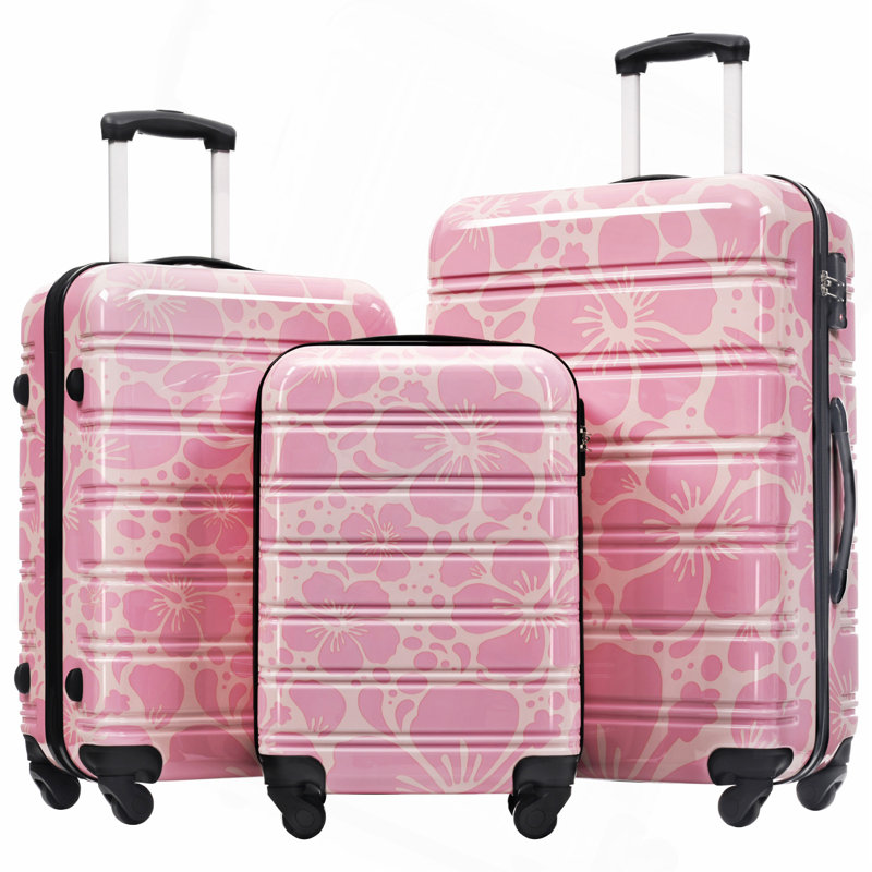 Valise à roulettes 3 pièces Hardshell avec valise TSA