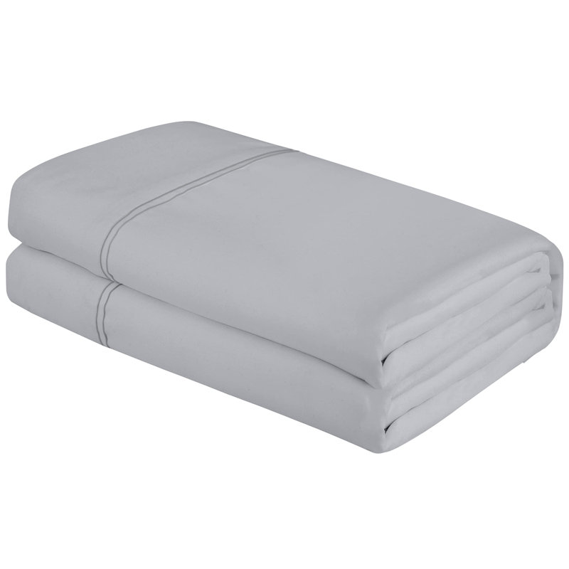 Royale Linens | Draps plats en microfibre brossée ultra doux seulement | Infroissable et résistant aux taches | Drap de qualité supérieure pour lit Hotel