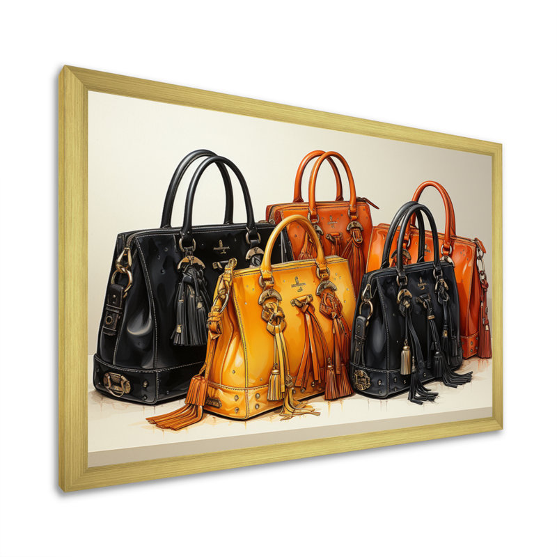 Popart Fashion Bag Envy II - imprimé, H 12 po x l 20 po x P 1 po, Cadre doré à une seule photo
