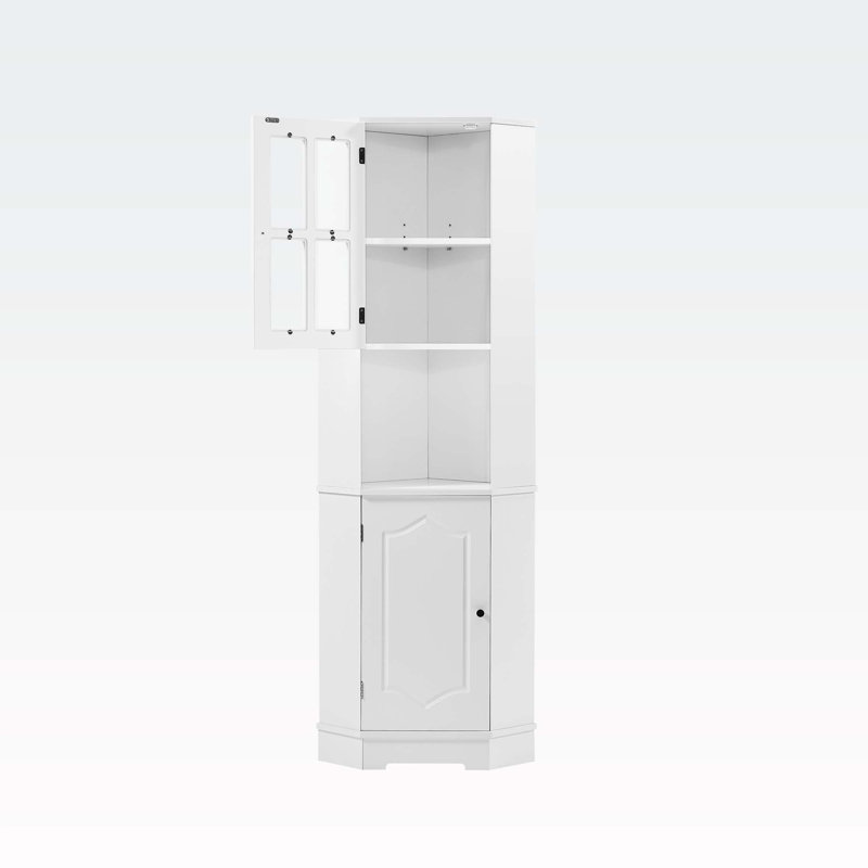 Armoire de coin haute avec porte vitrée Altura