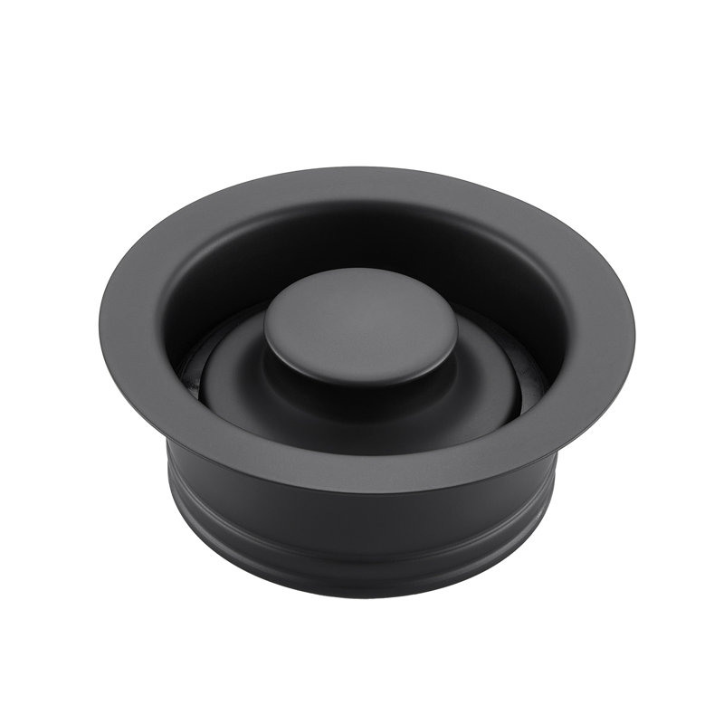 Kitchen Sink Garbage Disposal Flange and Stopper, Matte Black