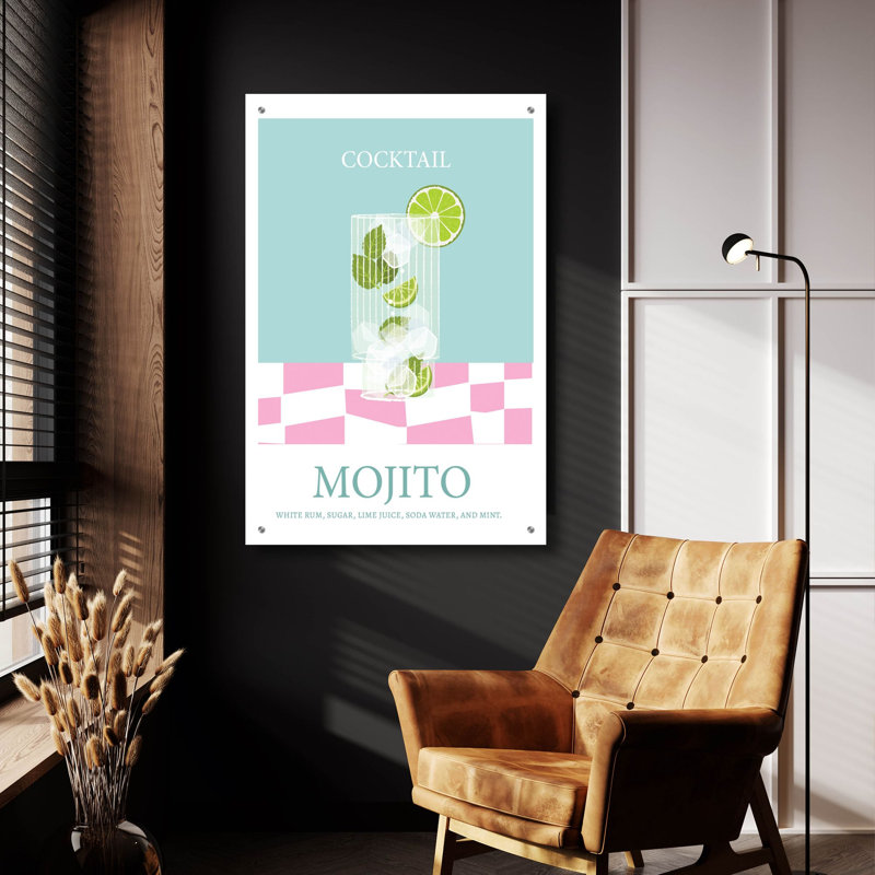  «Mojito Drink» par l'Arctique, cadre mural en verre acrylique, 24 po x 36 po, H 36 po x l 24 po