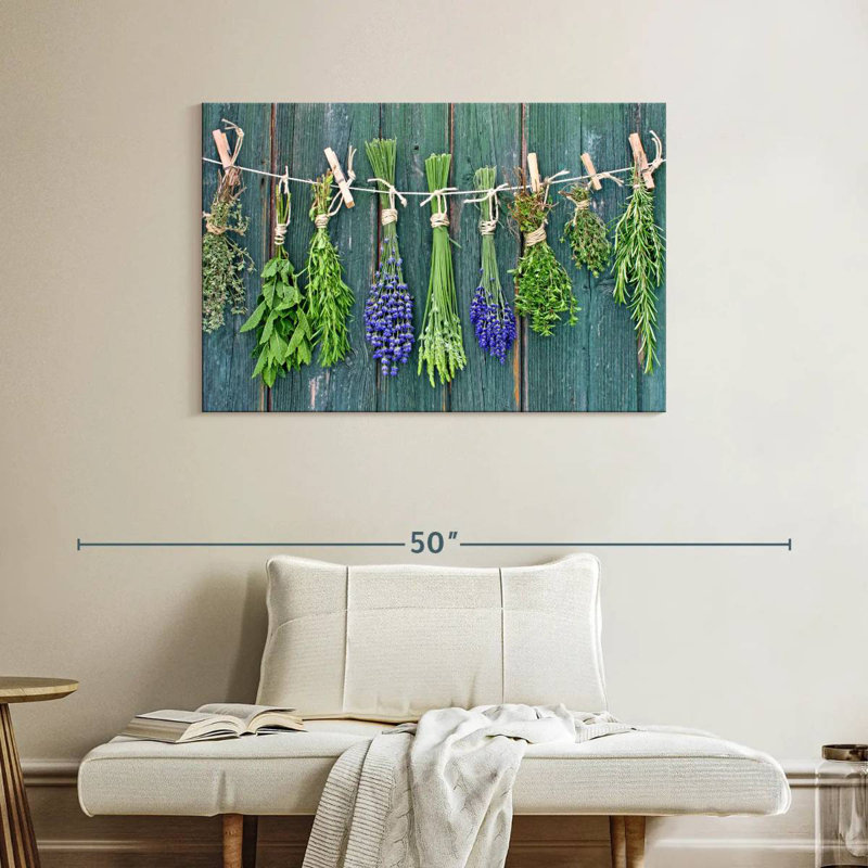 Yarlin Drying Herbs, 26" H x 39" W