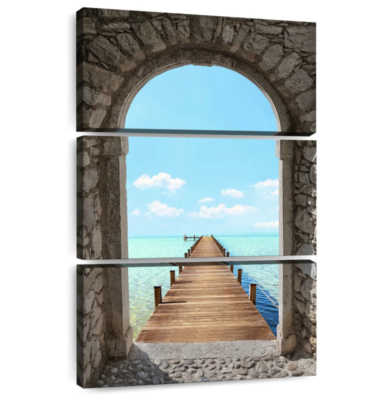 Lilie Stone Arch Boardwalk, 74" H x 48" W