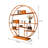 Simple Round Orange Ironwork Display Cabinet