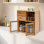 Armoire de rangement en bambou avec 2 tiroirs Brycie