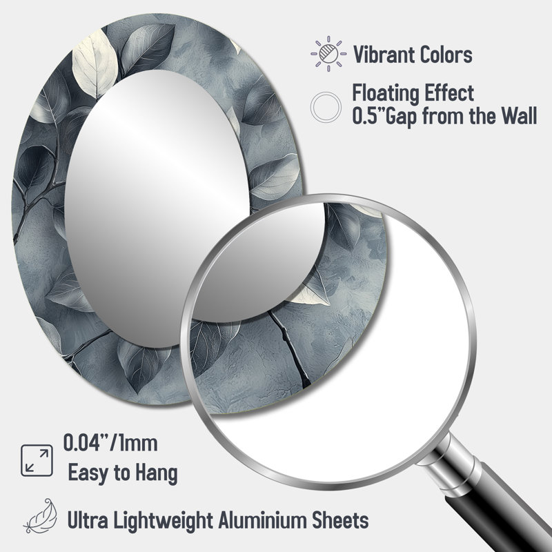 Miroir mural oval cuivre, 40 po x 30 po