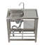 17 Stories W Single Bowl Stainless Steel Kitchen Sink with 2 Faucet Holes-1284524258
