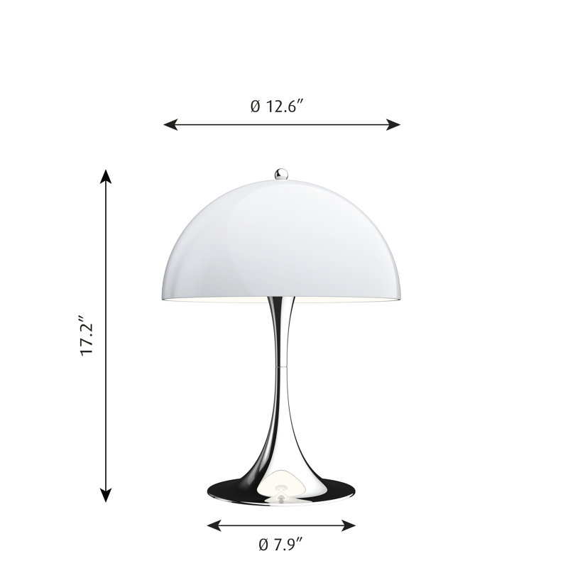 Panthella 320 Table Lamp, White Opal Acrylic