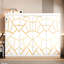 Grand lit escamotable pliant latéral de taille grand avec motif imprimé tendance, éclairage DEL sous le lit et prise USB intégrée - conception peu encombrante-321044720-321044722