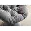 Fauteuil pivotant surdimensionné en chenille gris foncé, fauteuil relaxant avec rotation à 360 degrés et accents de construction - confortable-120913199
