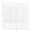 Paravent 4 panneaux, écran d'intimité pliable, séparateur de pièce 5,6 pi, cloison de séparation autoportante en fibre Wave pour pièces, maison, bureau, blanc