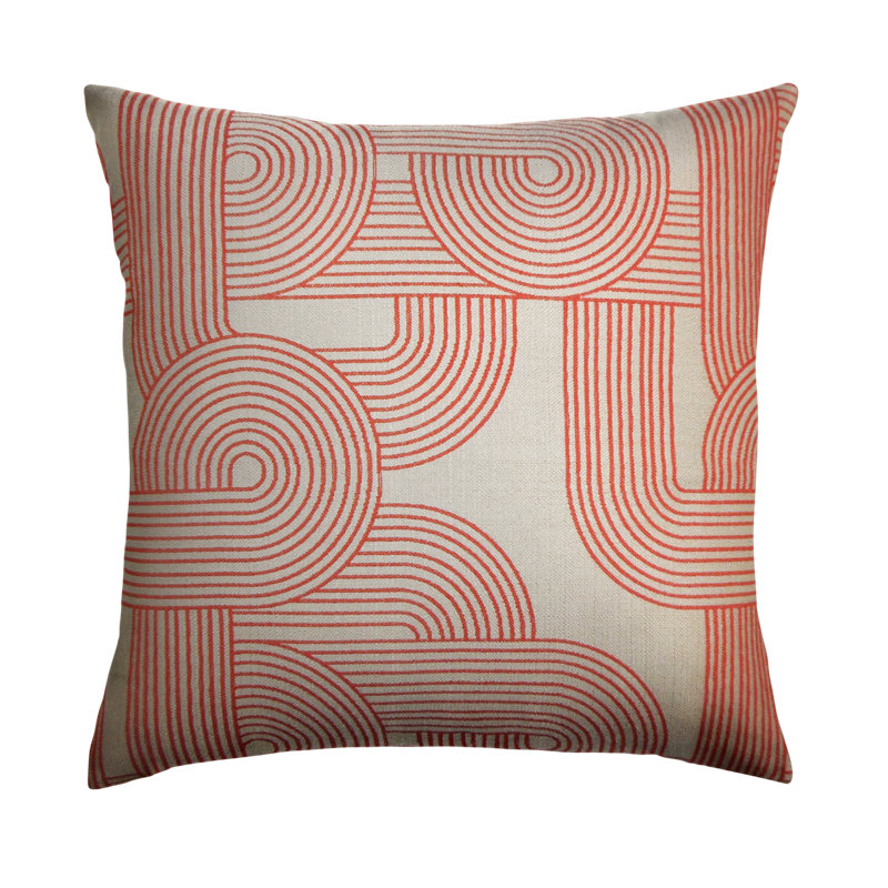 Utara Geometric Bedding Sham, Euro, Tangerine