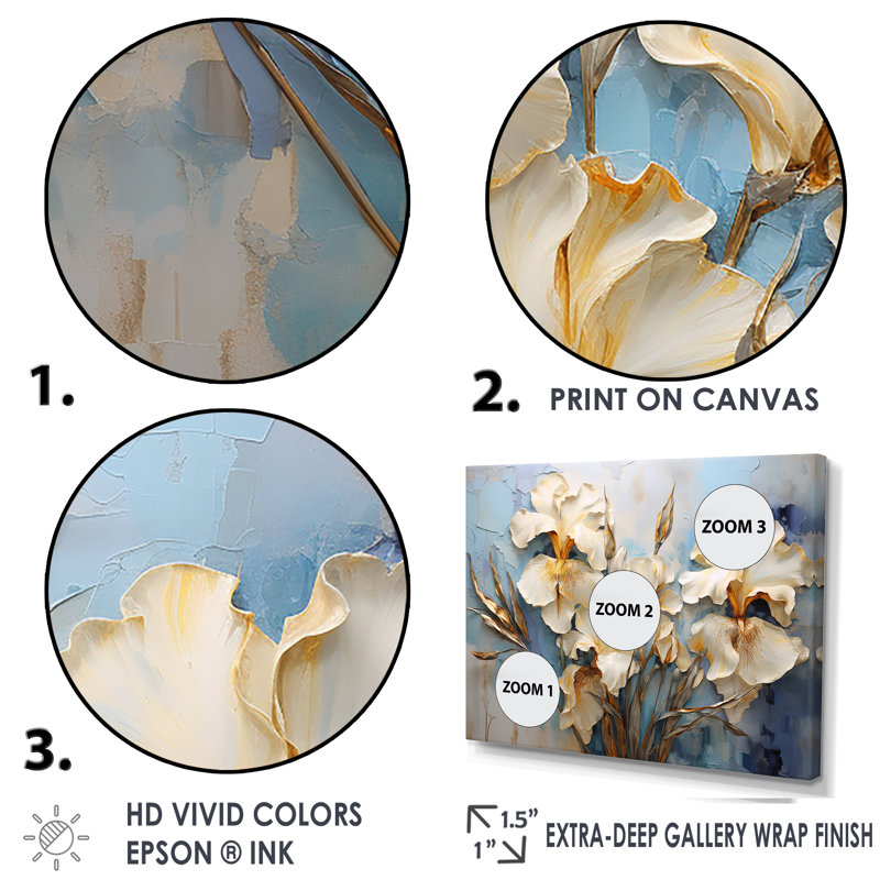 Minimalisme beige et or - Iris, ensemble d'art mural, H 40 po x l 60 po x P 1 po