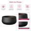 20 po. Noir mat (intérieur amélioré) grand pot rond en pot d'intérieur / extérieur en béton avec trou de drainage Outdoro-1053064300-990106784